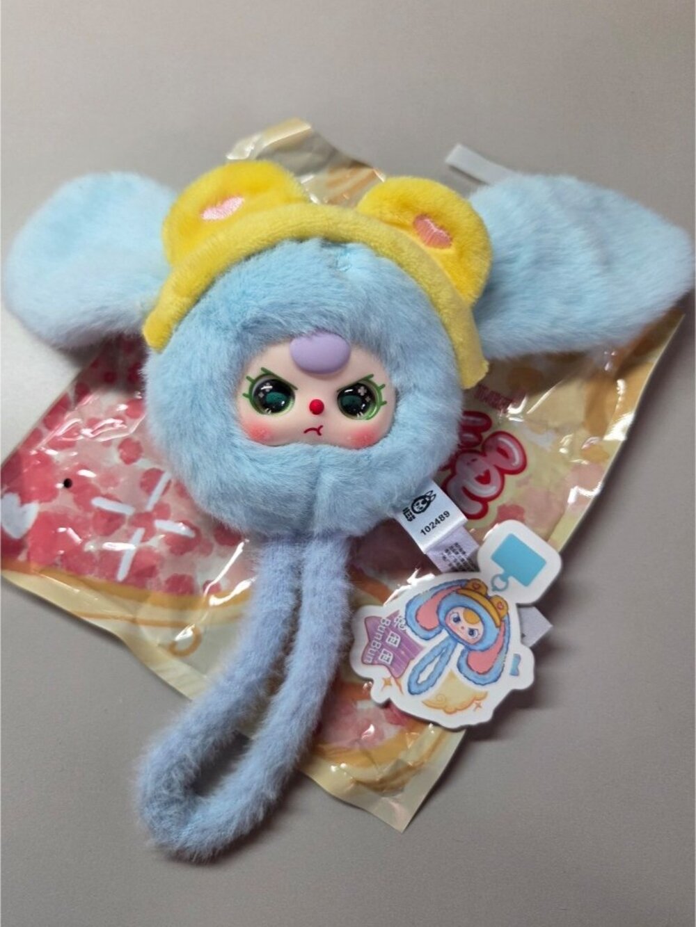 Baby three wrist strap - bunny with special eyes
